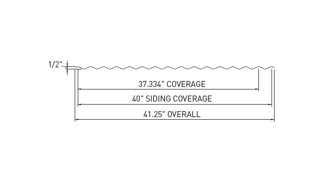 Metal Wall Panel 2.67' x .5” Wiredrawing