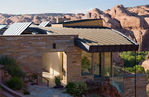 Green metal roof installed that is environmentally friendly