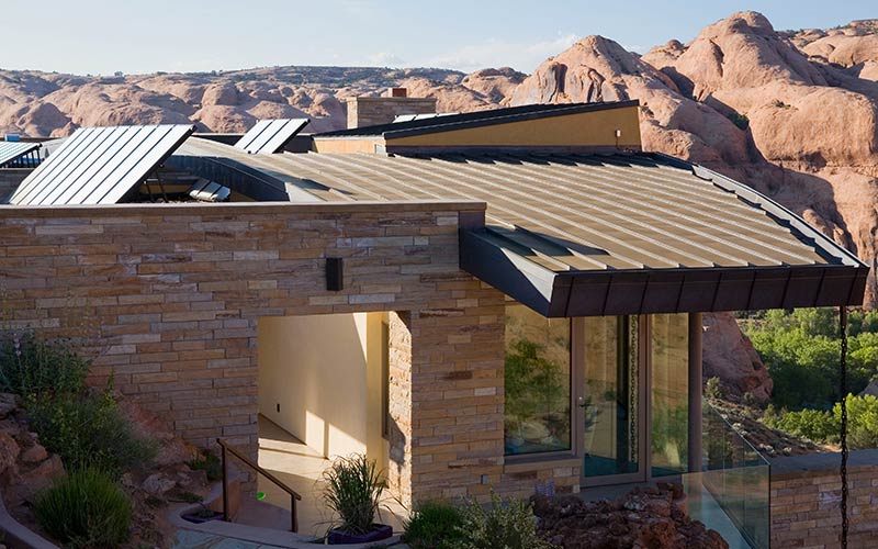 Underlayment materials shown on a metal roof 