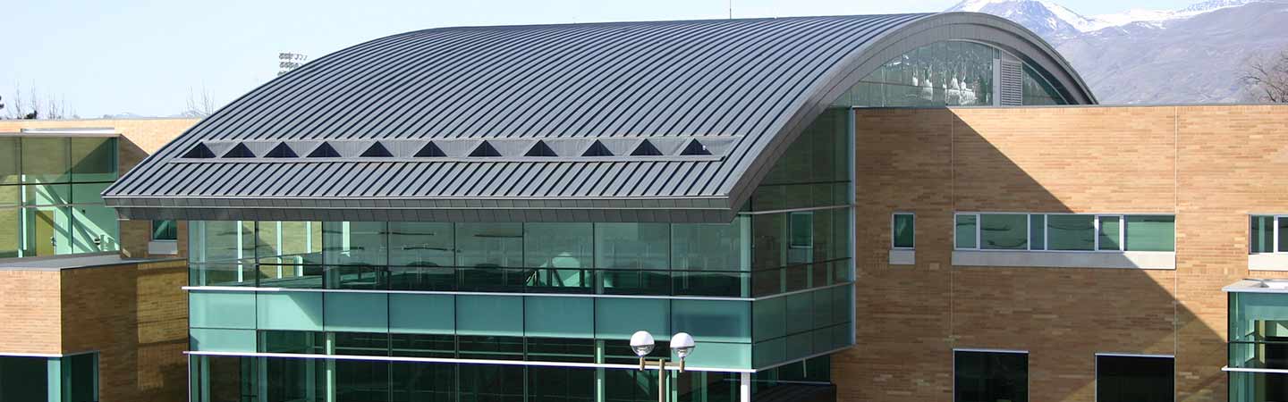 Metal roofing system installed on a building